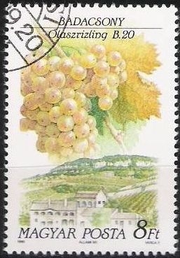 z vendido Hungria 1990 Scott 3257 Sello * Areas Produccion Vinos Italian Riesling Badacsony B20 8Ft Hongrie Magyar Posta Ungarn Hungary Ungheria Hongarije 